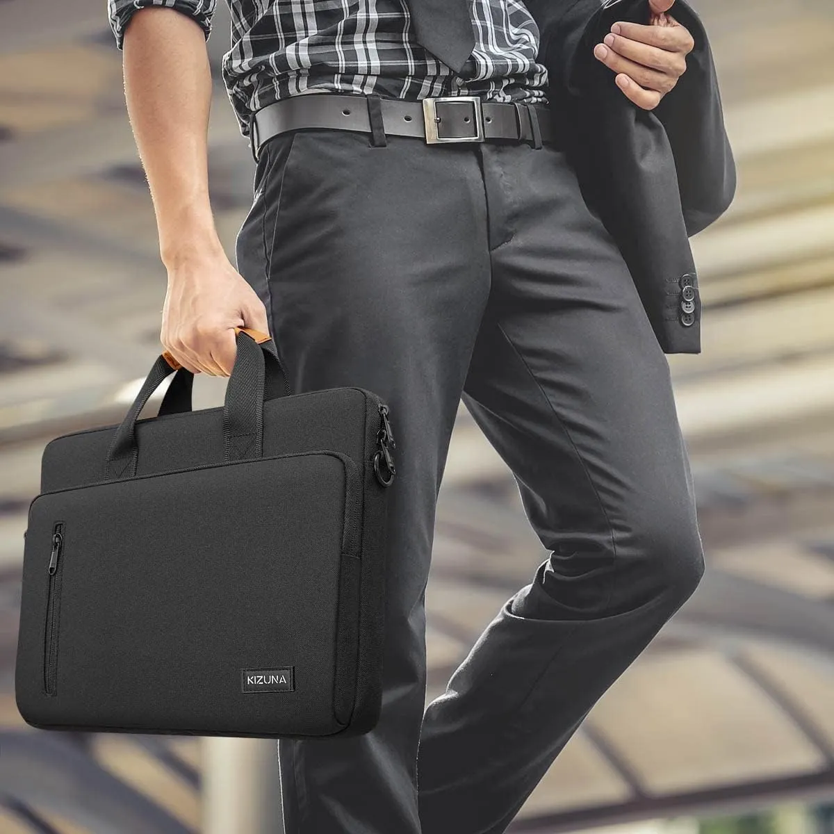KIZUNA Laptop Bag Case 17 Inch Computer Shoulder Messenger Sleeve Briefcase for LG Gram 17 2022 /Dell G7/17.3" HP ProBook 470/Lenovo Ideapad 700/DELL Precision 7710/Predator PH717-71-746,Black