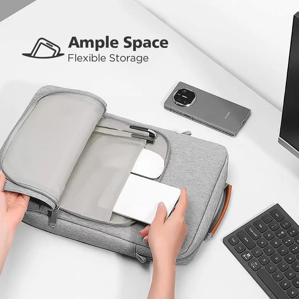 KIZUNA Tablet Sleeve Case 10 Inch Shoulder Bag for 11" iPad Pro M4 M2/11 10.5" 10.9" iPad Air M2/ 10.9" iPad 10 9 8/10" Surface Go 3/ Samsung Galaxy Tab A8/10.5" Galaxy Tab S6,Grey