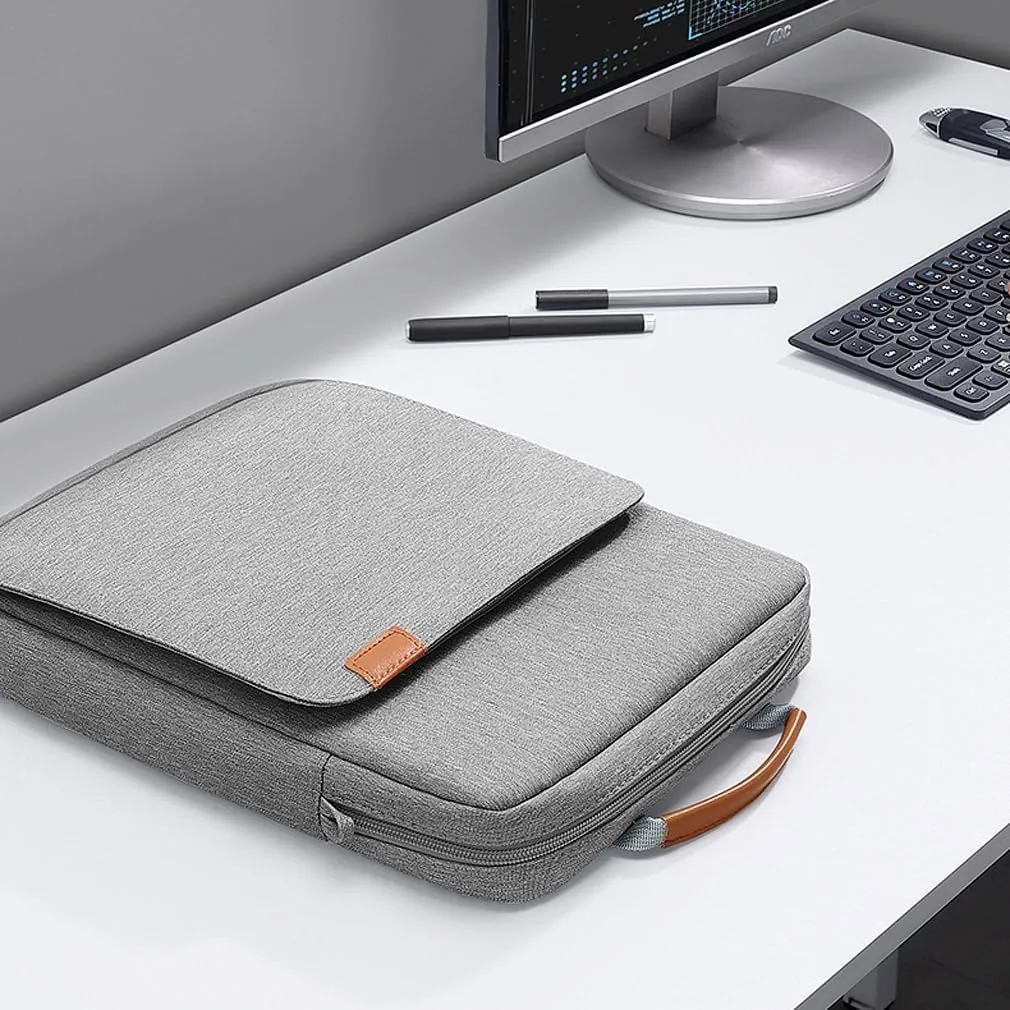 KIZUNA Tablet Sleeve Case 10 Inch Shoulder Bag for 11" iPad Pro M4 M2/11 10.5" 10.9" iPad Air M2/ 10.9" iPad 10 9 8/10" Surface Go 3/ Samsung Galaxy Tab A8/10.5" Galaxy Tab S6,Grey