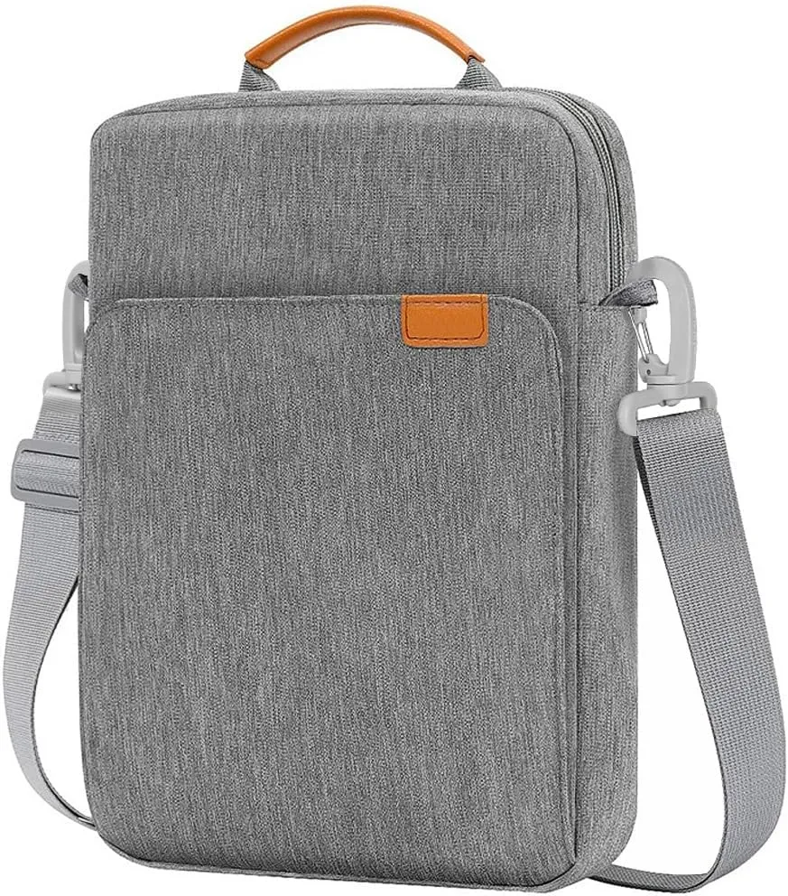 KIZUNA Tablet Sleeve Case 10 Inch Shoulder Bag for 11" iPad Pro M4 M2/11 10.5" 10.9" iPad Air M2/ 10.9" iPad 10 9 8/10" Surface Go 3/ Samsung Galaxy Tab A8/10.5" Galaxy Tab S6,Grey