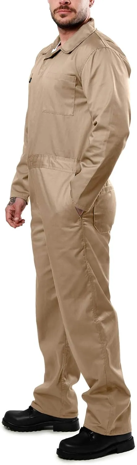 Kolossus Coveralls for Men Long Sleeve Cotton Blend Work Jumpsuit