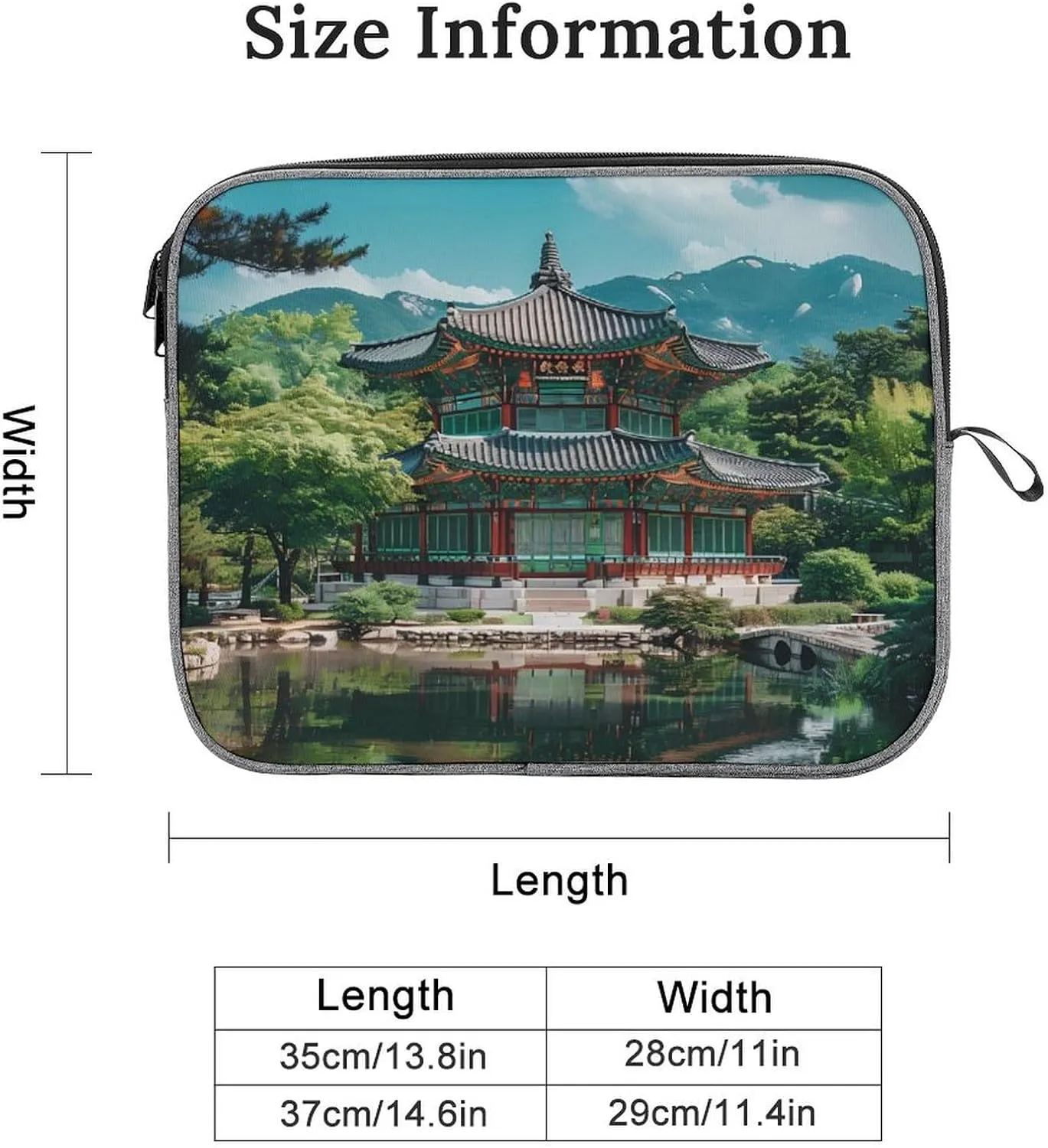 Korean Architecture Palace of Koreas Laptop Sleeve Durable Computer Bag Protective Carrying Case Briefcase for Work Business 13inch