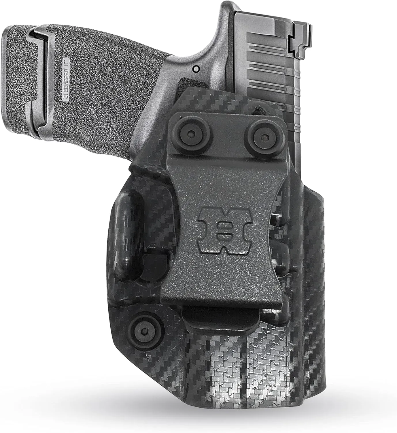 Kydex Holster for Hellcat - Concealed Carry Iwb Holsters by Houston - Lined Inside for Strong Retention and Maximum Protection - Reinforced Plastic Clip Carbon Fiber - Lightweight Durable