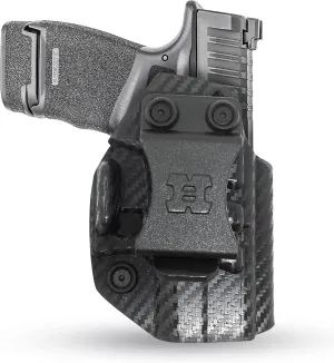 Kydex Holster for Hellcat - Concealed Carry Iwb Holsters by Houston - Lined Inside for Strong Retention and Maximum Protection - Reinforced Plastic Clip Carbon Fiber - Lightweight Durable