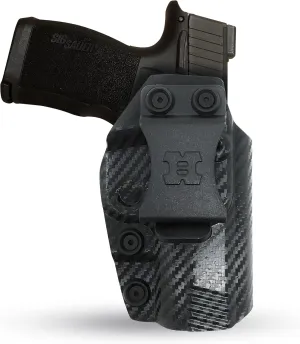 Kydex Holster for SIG Sauer P365XL Concealed Carry Iwb Holsters - by Houston - Lined Inside for Strong Retention and Protection - Reinforced Plastic Clip - Lightweight - (Carbon Fiber)
