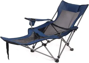 KYUSAR Camping Chair Outdoor Chair Foldable Chair Outdoor Folding Camping Chair Recliner Portable Back Fishing Chair Leisure Stool Beach Break Chair Sports Chair Folding Camping Chair (Color : A)