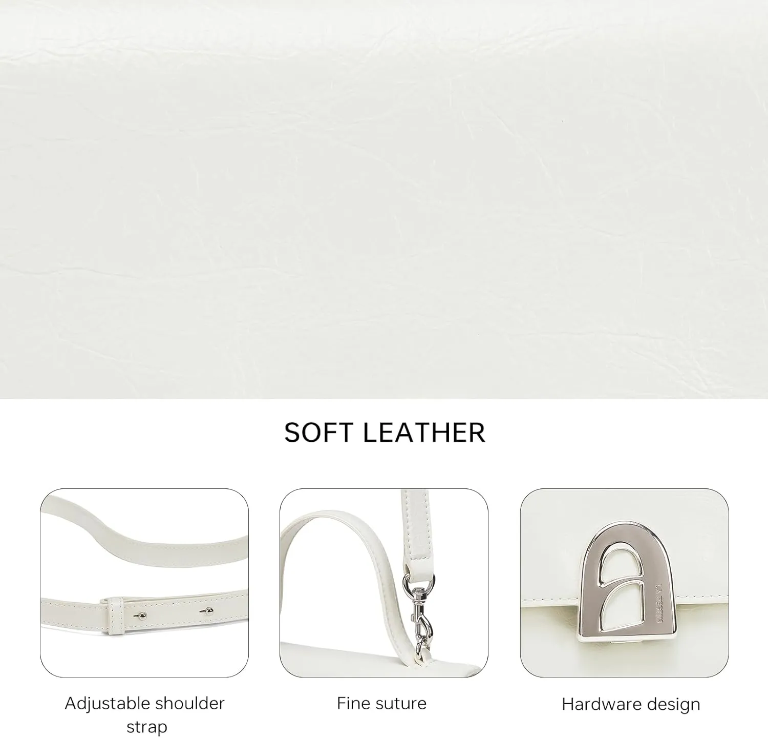 LA FESTIN Leather Small Handbag for Women, Mini Crossbody Purse & Shoulder Bag