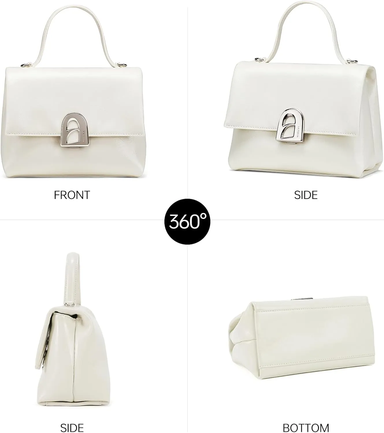 LA FESTIN Leather Small Handbag for Women, Mini Crossbody Purse & Shoulder Bag