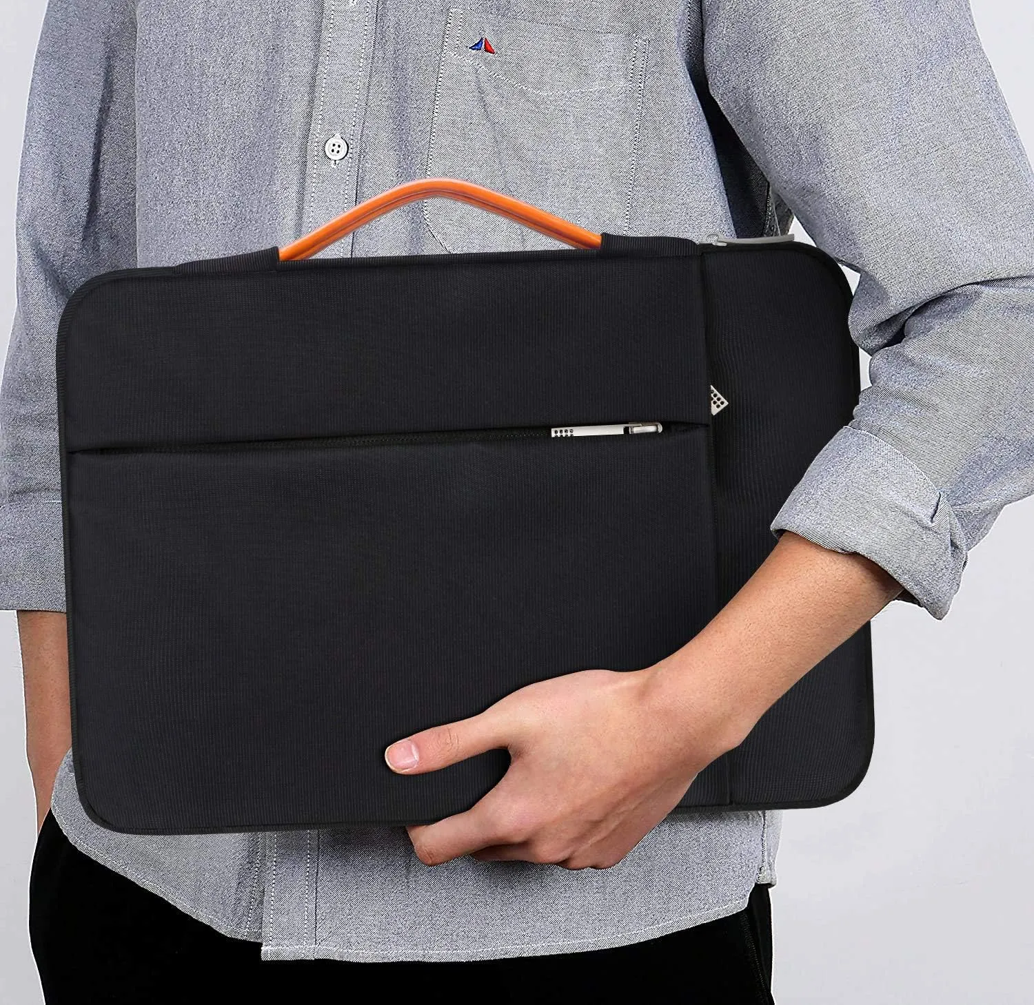 Lacdo 360° Protective Laptop Sleeve Case for 13 inch New MacBook Air M4 A3240 2025, M3 A3113, M2 A2681, M1 A2337 | 13" MacBook Pro M2/M1 A2338 A2251 | 13" iPad Air M3 / iPad Pro M4 Computer Bag, Black
