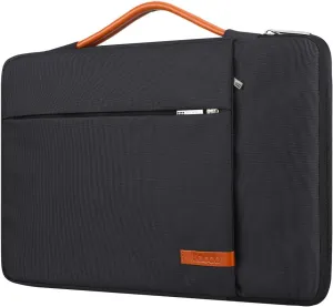 Lacdo 360° Protective Laptop Sleeve Case for 13 inch New MacBook Air M4 A3240 2025, M3 A3113, M2 A2681, M1 A2337 | 13" MacBook Pro M2/M1 A2338 A2251 | 13" iPad Air M3 / iPad Pro M4 Computer Bag, Black
