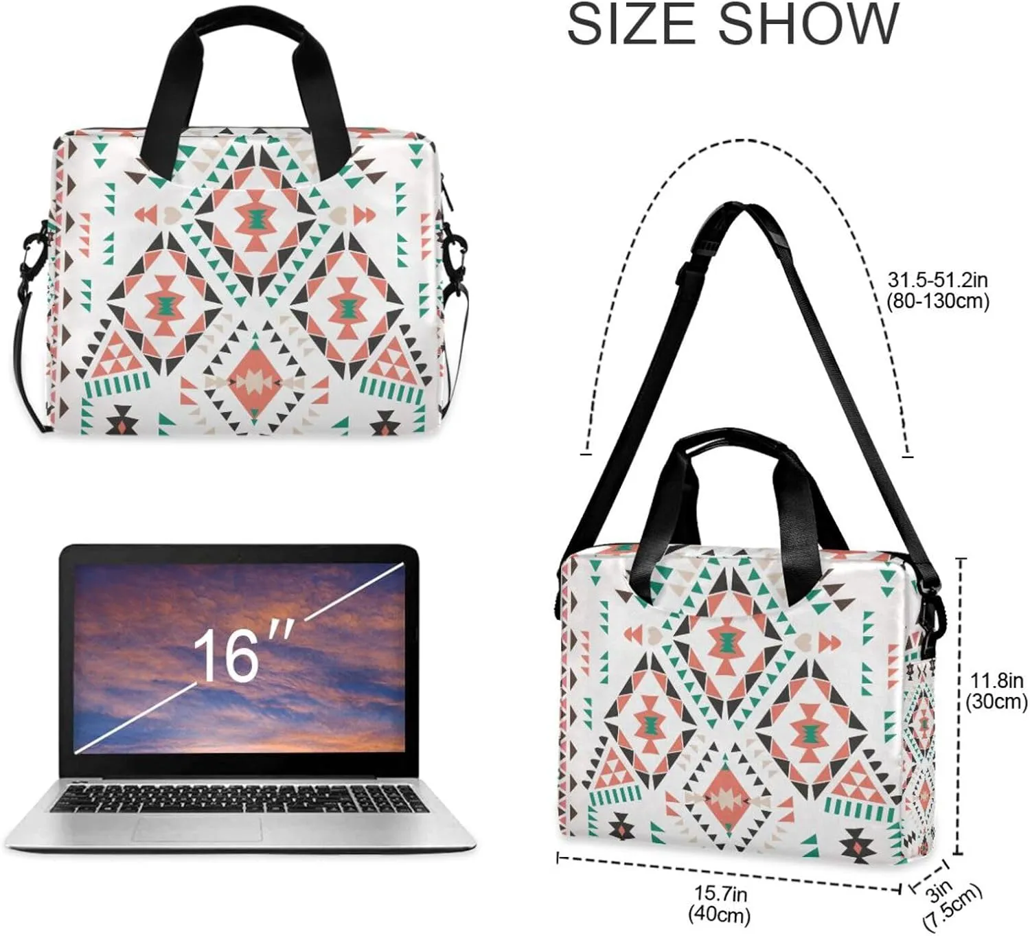 Laptop Bag Case Computer Shoulder Bag Waterproof Laptop Work Bag Crossbody Computer Shoulder Bag Carrying Case
