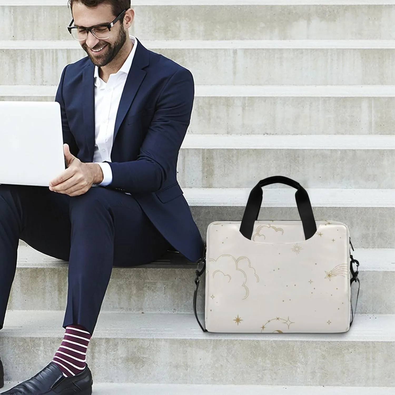 Laptop Bag for Women 15.6 Inch Laptop Tote Work Bag Professional Computer Briefcase Business Office Bag Handbag Multicolor 1