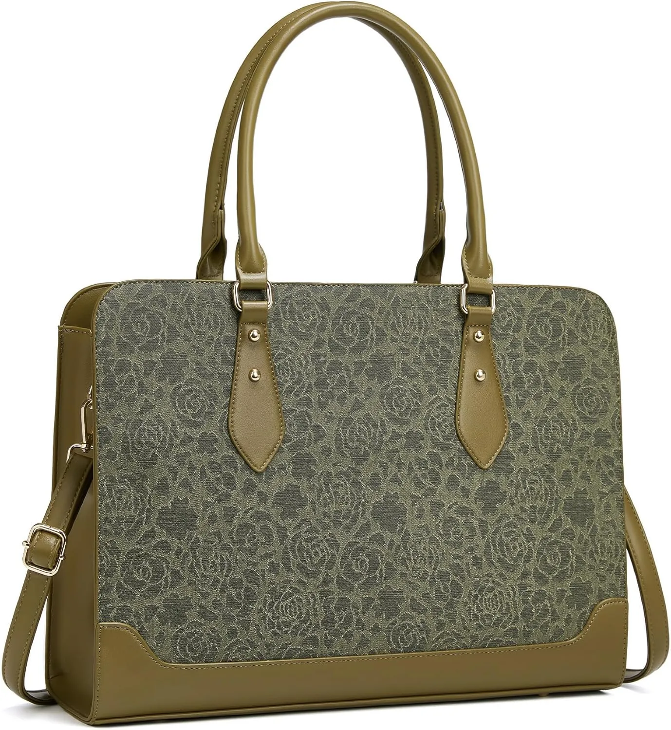 Laptop Bag for Women 15.6 Inch Work Tote Bag for Women,Leather Computer Bags Waterproof Tote Professional Briefcase,Large Capacity Business Office Bag for Work