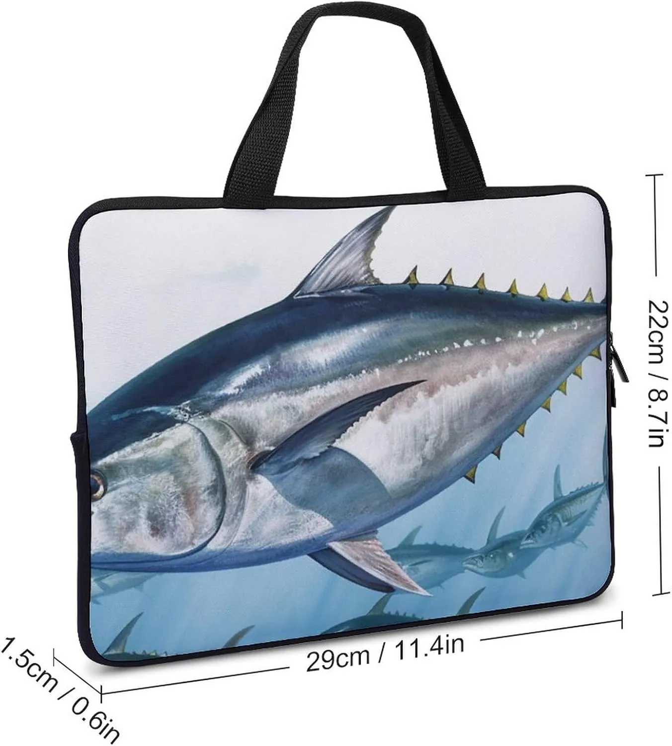 Laptop Bag for Women Computer Tote Bag Bluefin Tuna Thunnus Business Bag Briefcase Lightweight Handbag