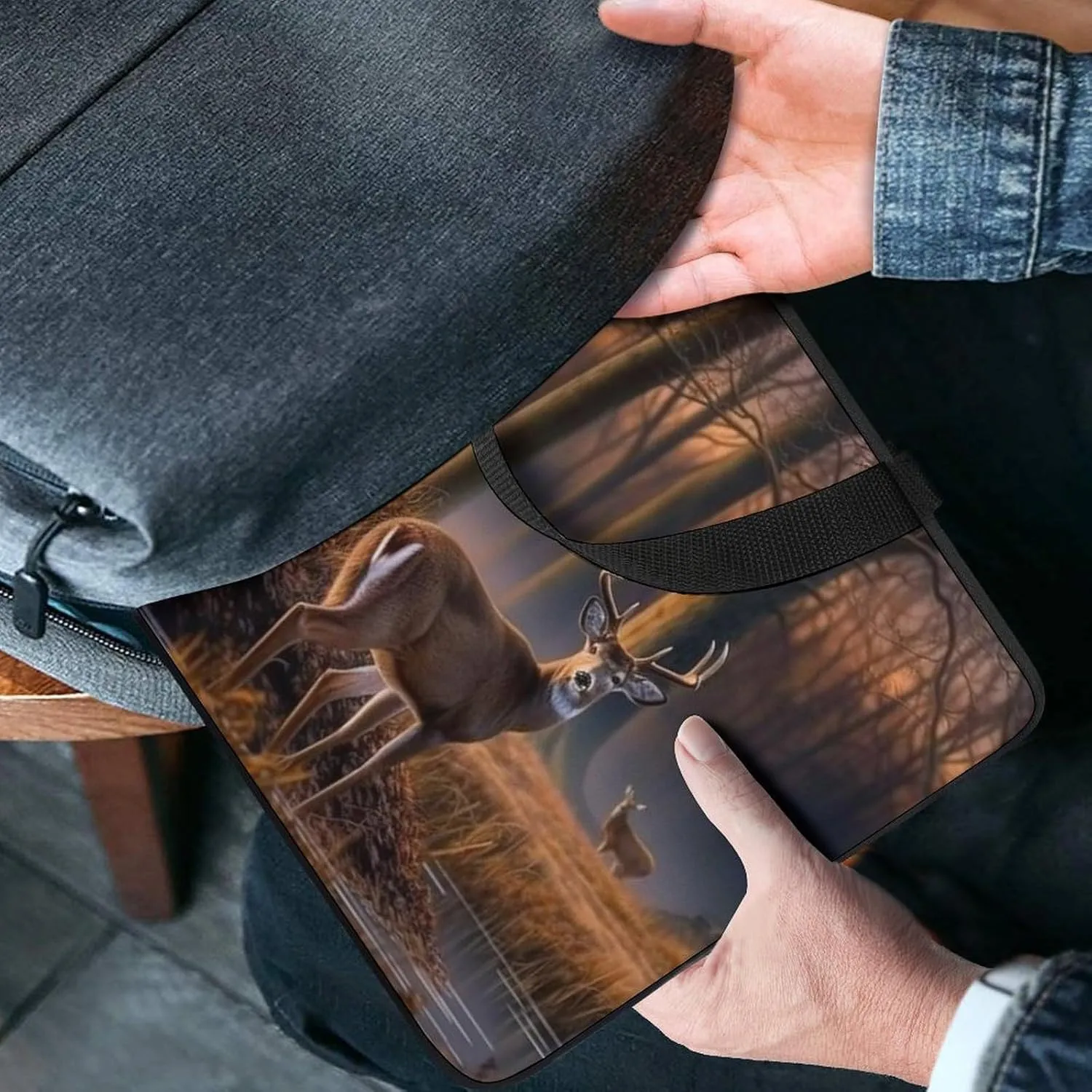 Laptop Bag for Women Computer Tote Bag Nature Wild Animal Deers Business Bag Briefcase Lightweight Handbag
