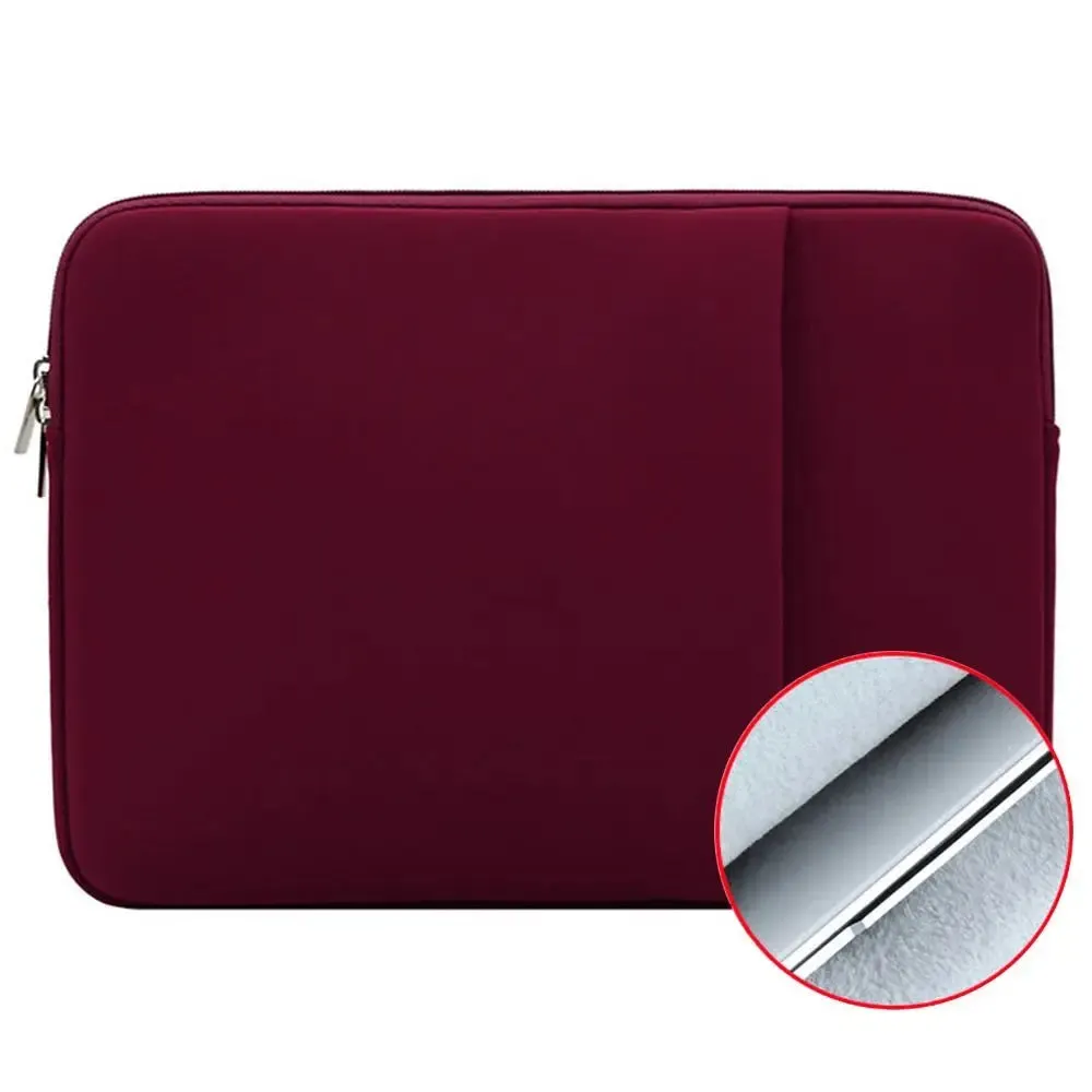 Laptop Bag Sleeve Case Soft Notebook Pouch In Multiple Colors and Sizes