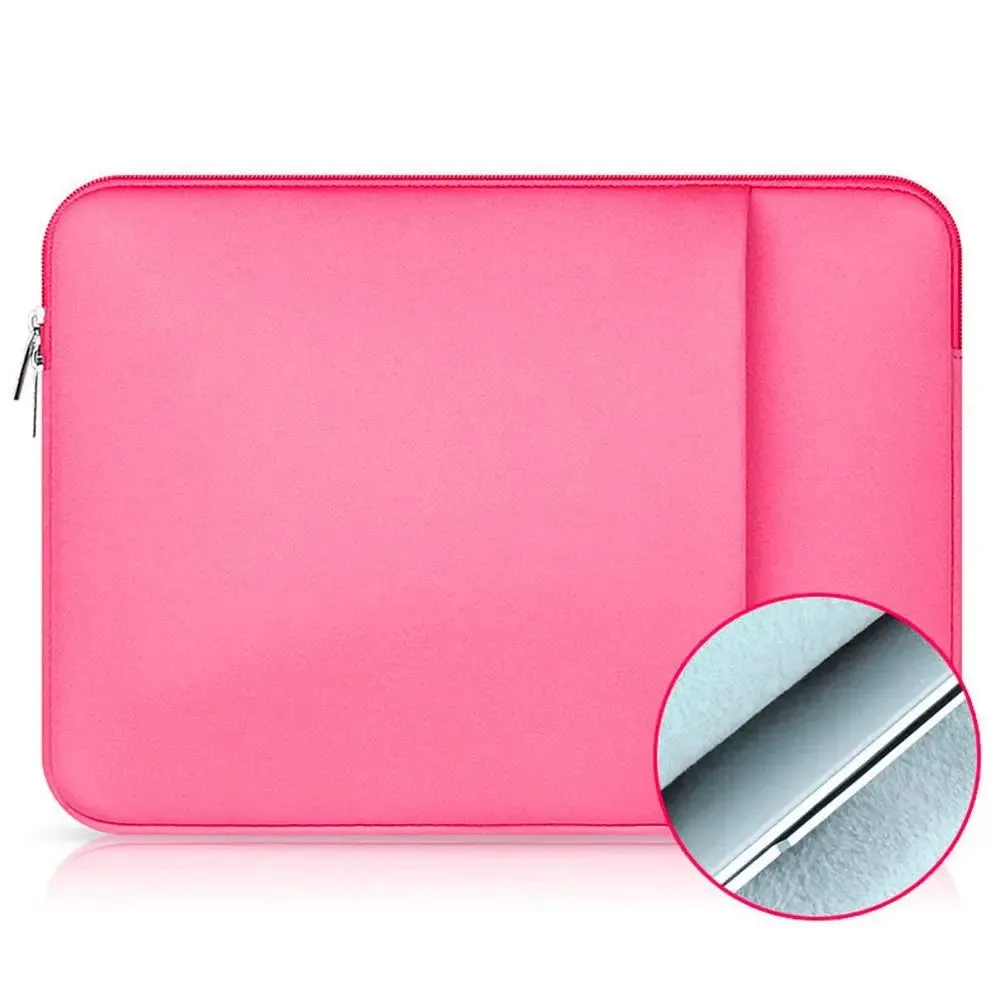 Laptop Bag Sleeve Case Soft Notebook Pouch In Multiple Colors and Sizes