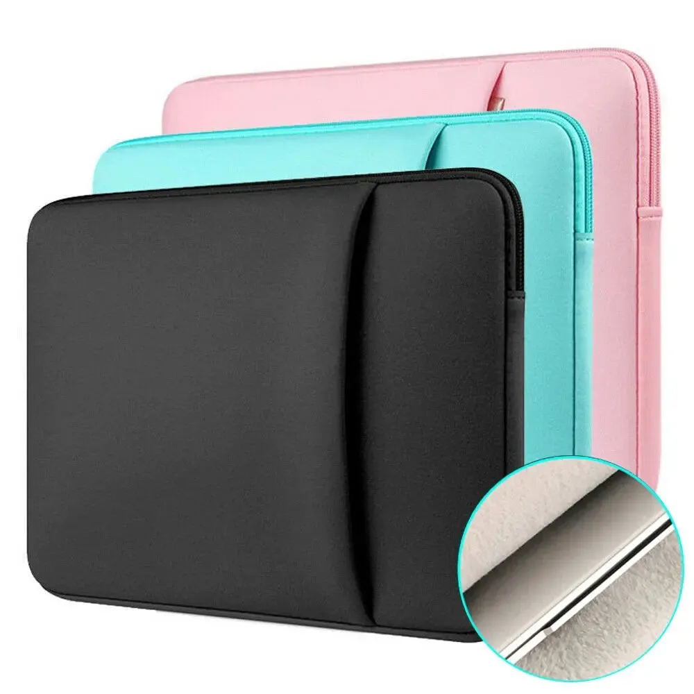 Laptop Bag Sleeve Case Soft Notebook Pouch In Multiple Colors and Sizes