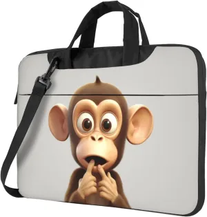 Laptop Bag, The Silent Monkey Printed Computer Bag With Shoulder Straps&Handle,Shoulder Messenger Bag For Laptop