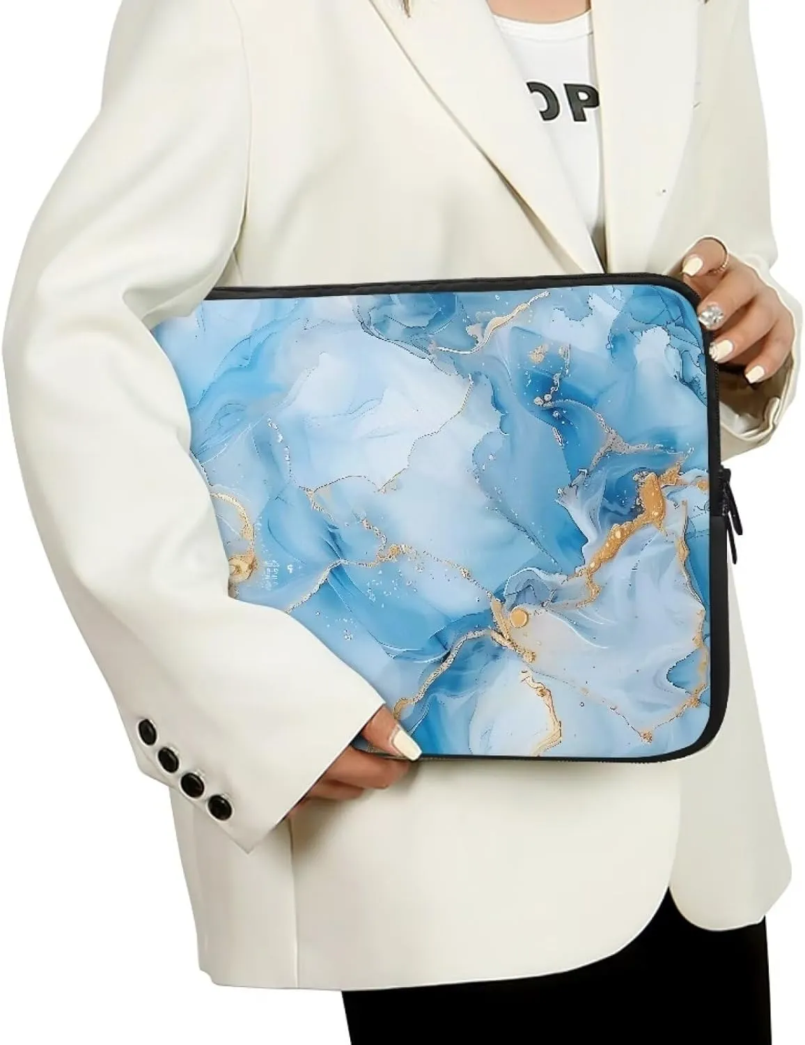 Laptop Bag Waterproof Computer Bag 15-17inch Large Capacity Clutch Teavel Protective Computer Carrying Cover