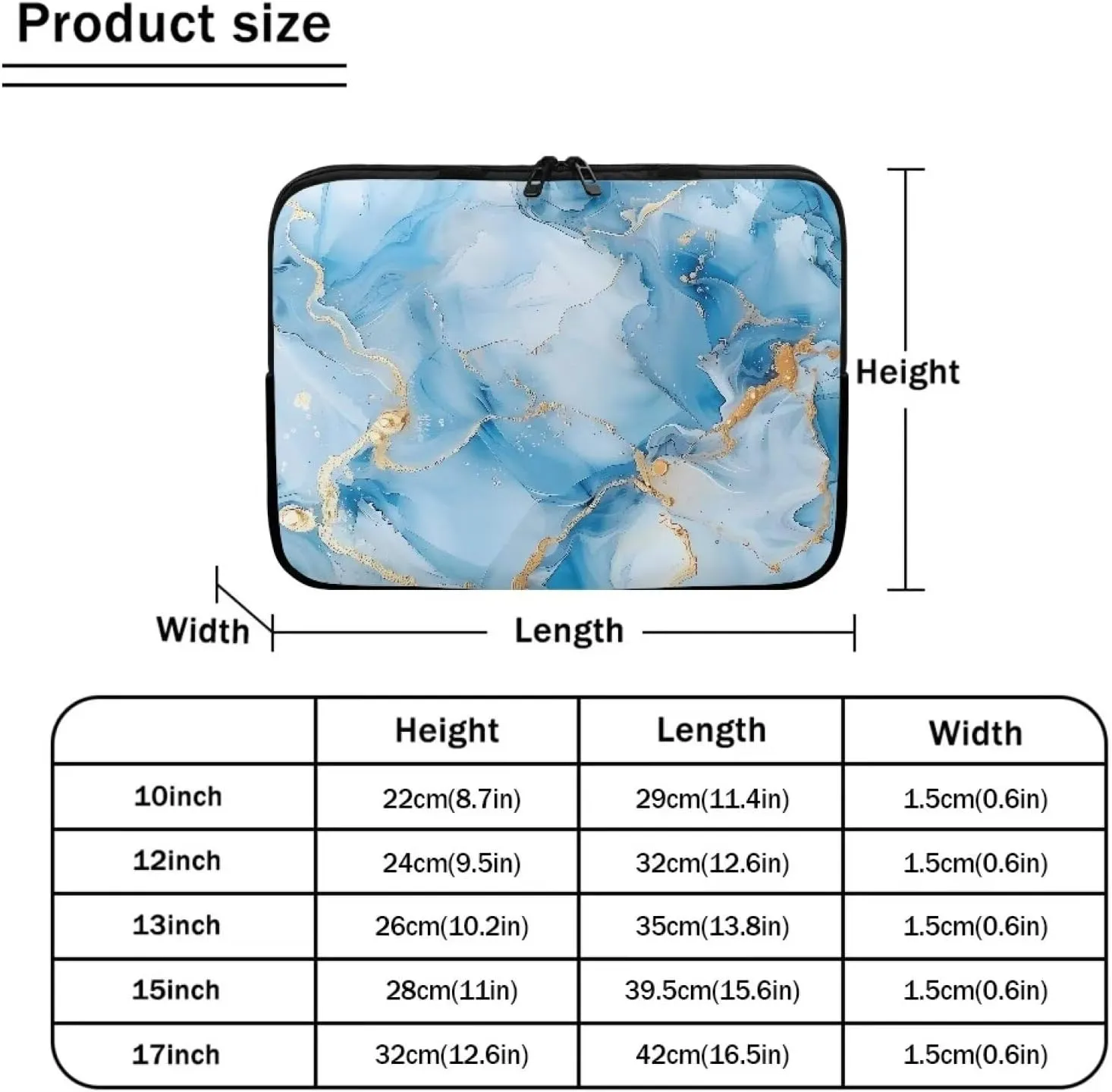 Laptop Bag Waterproof Computer Bag 15-17inch Large Capacity Clutch Teavel Protective Computer Carrying Cover
