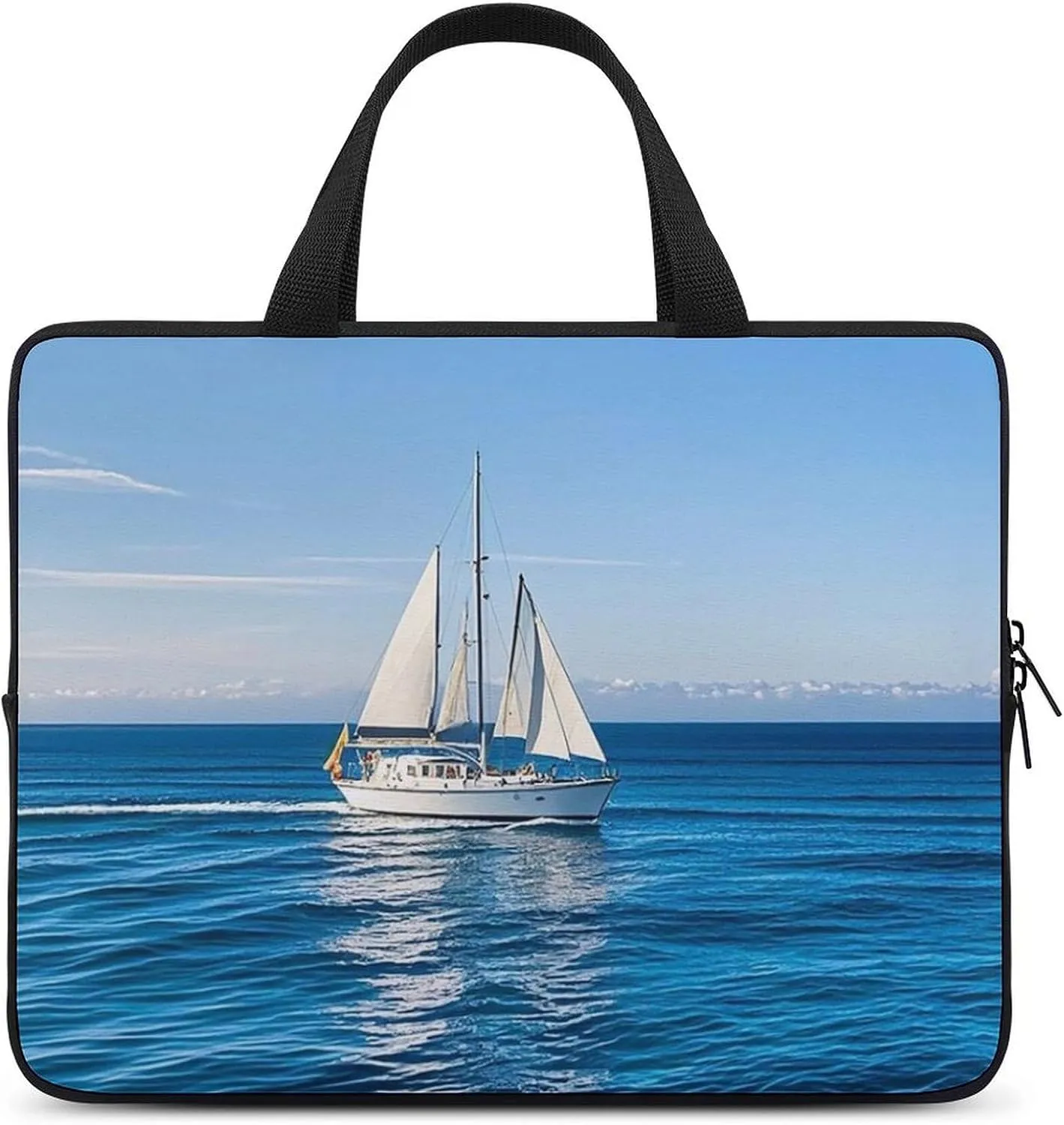 Laptop Carrying Case 12 Inch Blue- Ocean Voyage Laptop Bag for Men Women Computer Bag Messenger Bag for Work