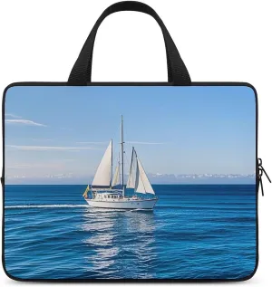 Laptop Carrying Case 12 Inch Blue- Ocean Voyage Laptop Bag for Men Women Computer Bag Messenger Bag for Work