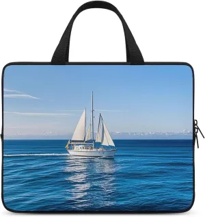 Laptop Carrying Case 13 Inch Blue- Ocean Voyage Laptop Bag for Men Women Computer Bag Messenger Bag for Work