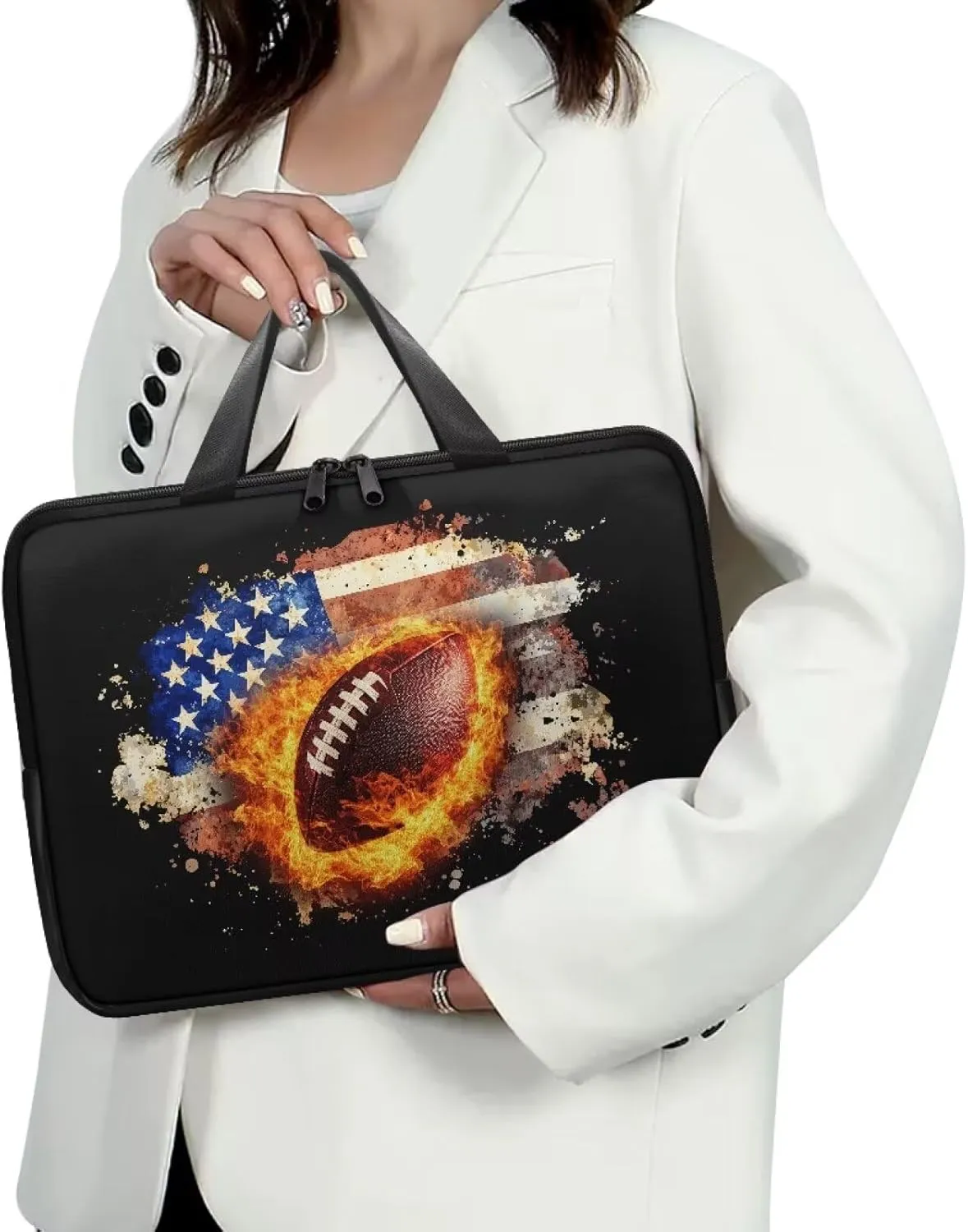 Laptop Carrying Case Large Capacity Travel Laptop Bag Waterproof Briefcase Portable Computer Protective Sleeves