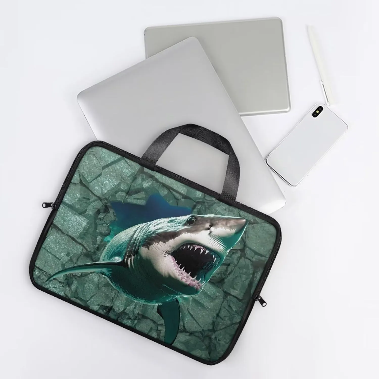 Laptop Carrying Case Large Capacity Travel Laptop Bag Waterproof Briefcase Portable Computer Protective Sleeves