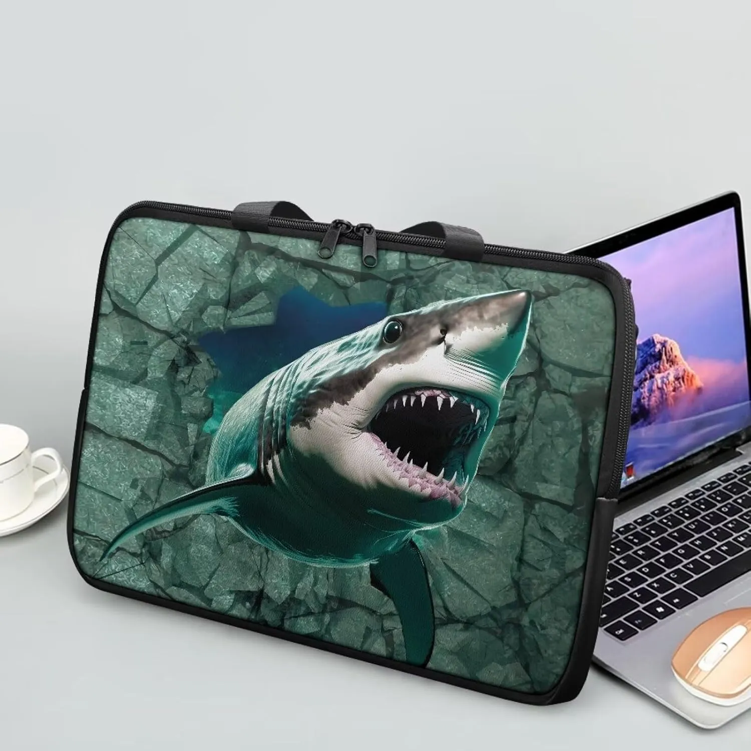 Laptop Carrying Case Large Capacity Travel Laptop Bag Waterproof Briefcase Portable Computer Protective Sleeves