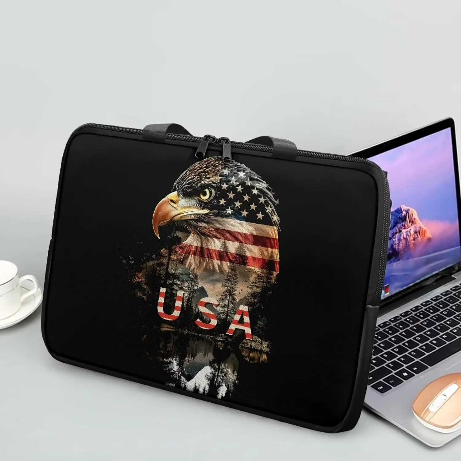 Laptop Carrying Case Large Capacity Travel Laptop Bag Waterproof Briefcase Portable Computer Protective Sleeves
