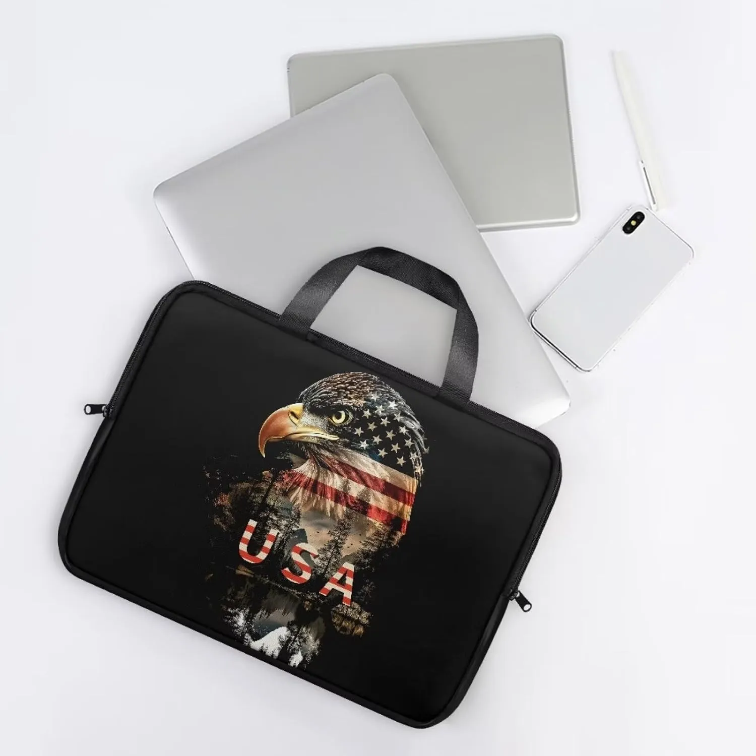 Laptop Carrying Case Large Capacity Travel Laptop Bag Waterproof Briefcase Portable Computer Protective Sleeves