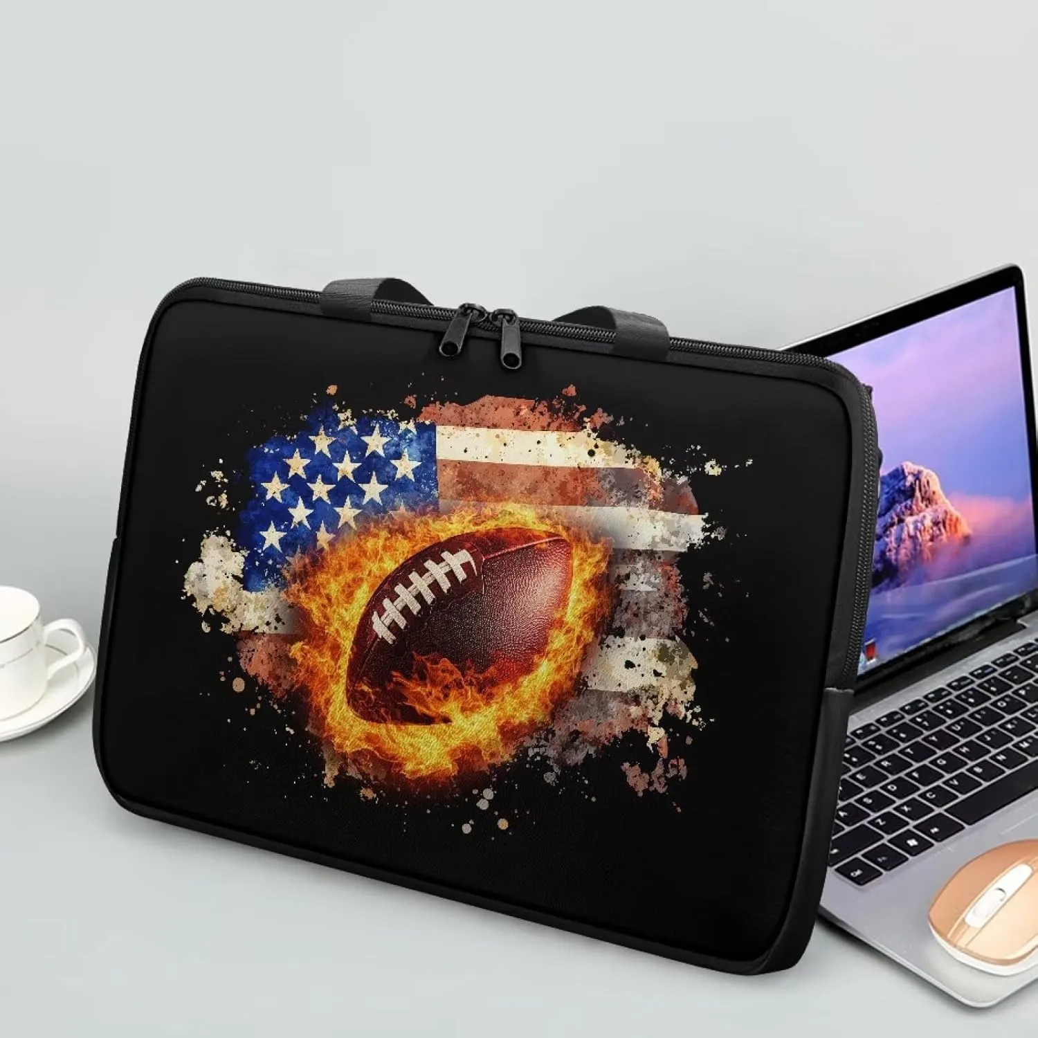 Laptop Carrying Case Large Capacity Travel Laptop Bag Waterproof Briefcase Portable Computer Protective Sleeves