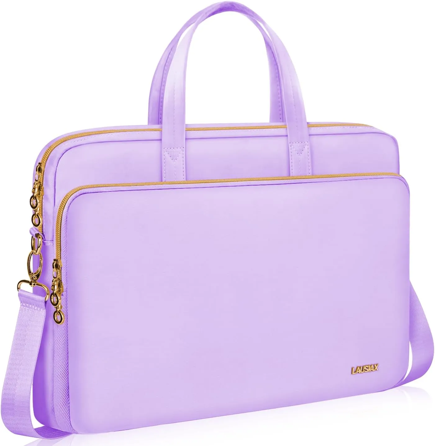 Laptop Case Bag Women Men Computer Sleeve Compatible with MacBook/Dell/HP/Acer/ASUS, Waterproof Shoulder Carrying Briefcase, Purple, 15.6-16 Inch