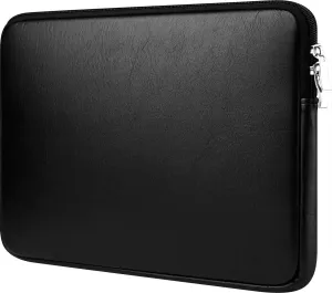 Laptop Case for New 15" MacBook Pro 15 Inch Sleeve Padded Carrying Bag 2020 2019 2016 Cover Compatible with 15.4 Apple Mac A1990 A1707 15.6" ASUS VivoBook 15 in Protective Pouch PU Leather Black
