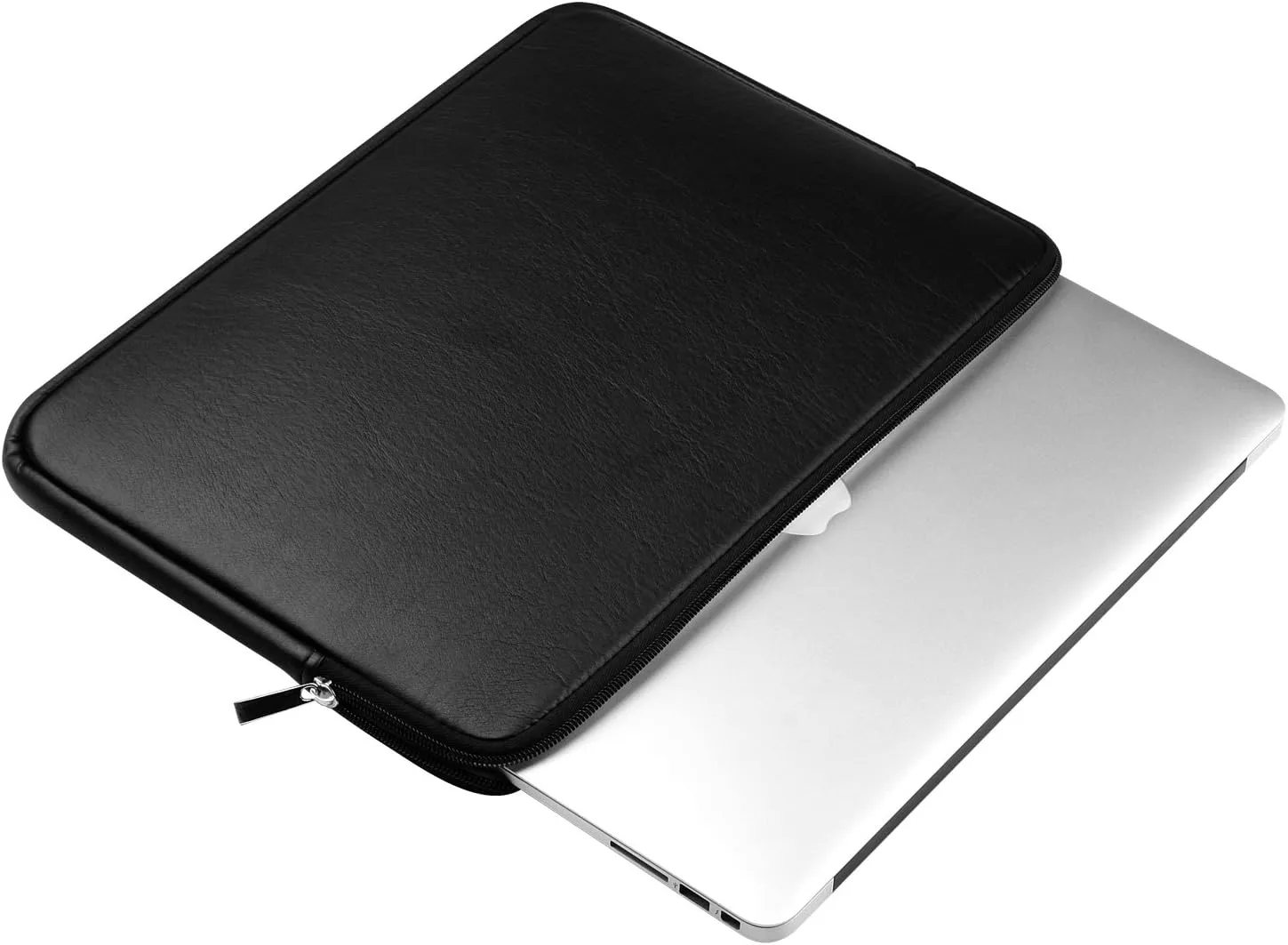 Laptop Case for New 15" MacBook Pro 15 Inch Sleeve Padded Carrying Bag 2020 2019 2016 Cover Compatible with 15.4 Apple Mac A1990 A1707 15.6" ASUS VivoBook 15 in Protective Pouch PU Leather Black