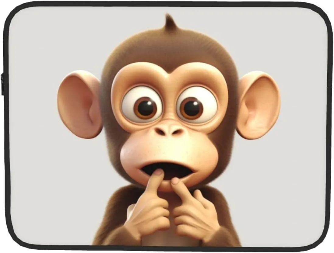 Laptop Case Sleeve 17 inch Laptop Bag Shockproof Computer Carrying Bag The Silent Monkey Notebook Case Cover