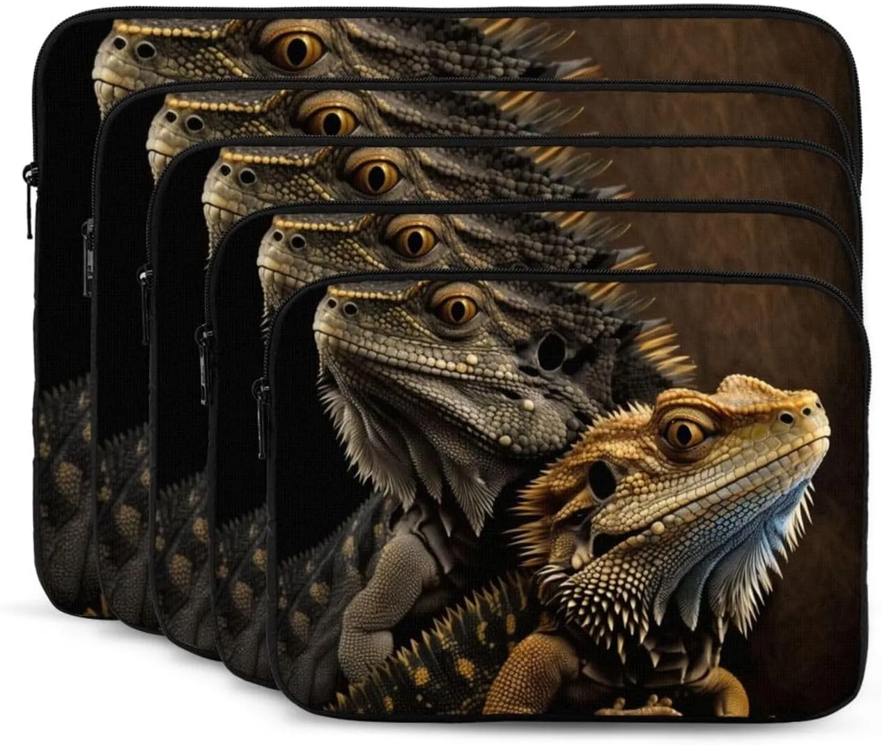 Laptop Sleeve Bag Waterproof Notebook Protective Case Compatible with 17 Inch - Cool Bearded Dragon Lizards
