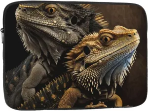 Laptop Sleeve Bag Waterproof Notebook Protective Case Compatible with 17 Inch - Cool Bearded Dragon Lizards