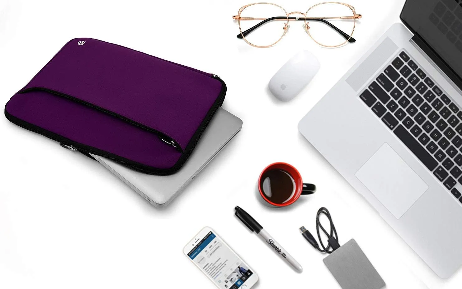 Laptop Sleeve Case 14 Inch for MacBook Pro 14, for Inspiron13/ Latitude 14, Spectre x360