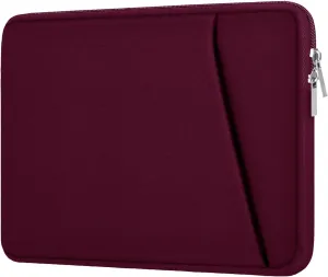 Laptop Sleeve Case 15.6 inch, Durable Briefcase Shockproof Protective Cover, Handbags Portable Laptop Bag for 15.6 inch HP Dell Asus Lenovo, Computer Case with Front Pocket, Wine Red