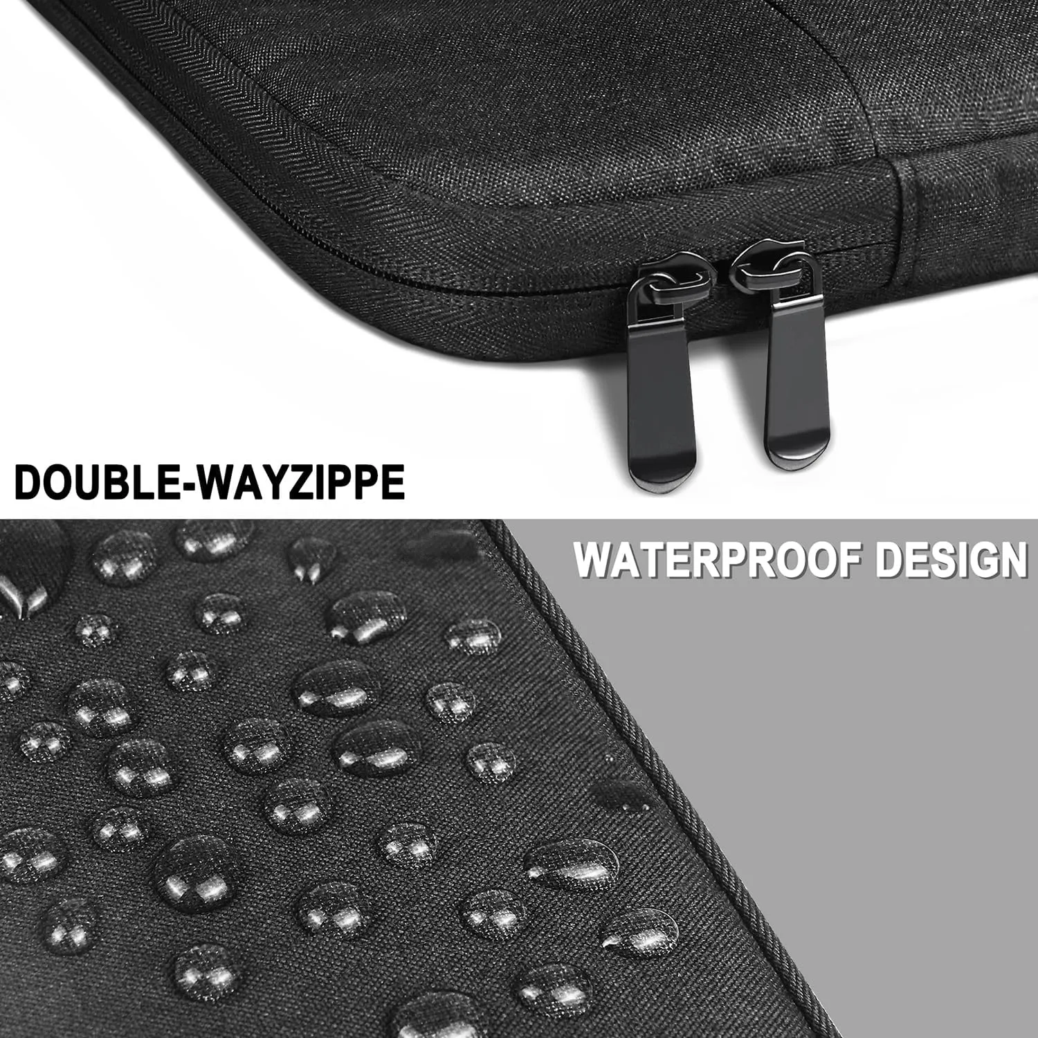 Laptop Sleeve Case 15.6 Inch, Water Resistant Shockproof Protective Computer Cover with Handle, Traveling Carrying Bag with Pocket, Portable Laptop Case Compatible for HP, Dell, Asus, Lenovo, Black