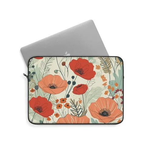 Laptop Sleeve: Colorful Poppies