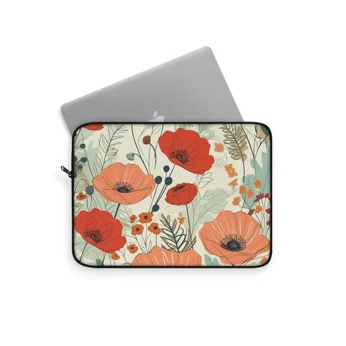 Laptop Sleeve: Colorful Poppies
