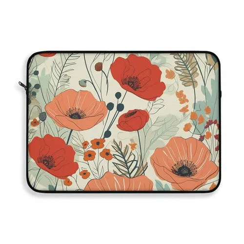 Laptop Sleeve: Colorful Poppies