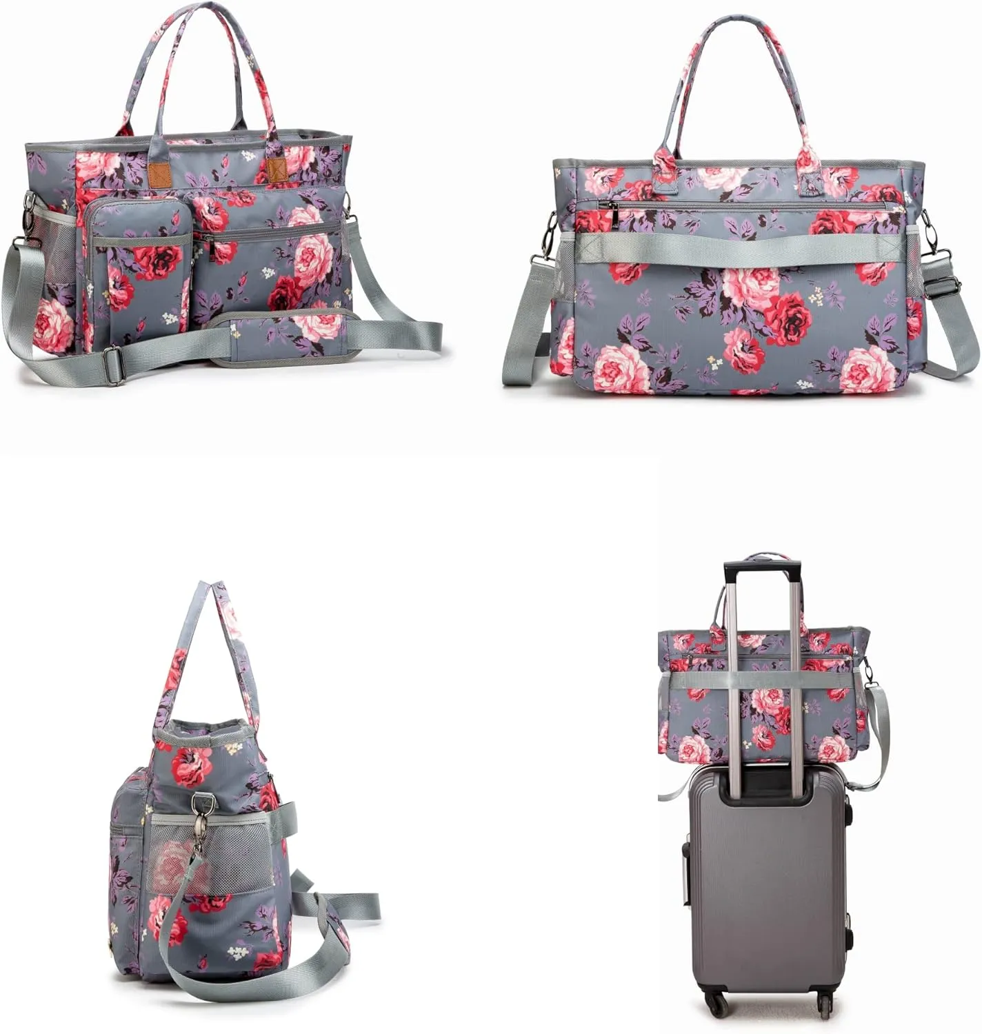 Laptop Tote Bag, Middle Size Computer Messenger Teacher Bag with 15.6'' Padded Laptop Sleeve