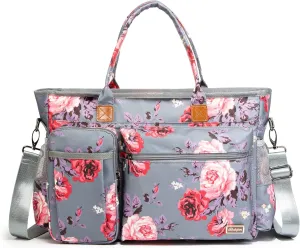 Laptop Tote Bag, Middle Size Computer Messenger Teacher Bag with 15.6'' Padded Laptop Sleeve
