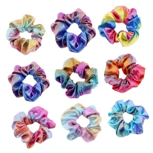 Large Scrunchies for Women 12pcs Hair Rings Ponytail Holders Fashion Ribbon Hair Ties Random Color
