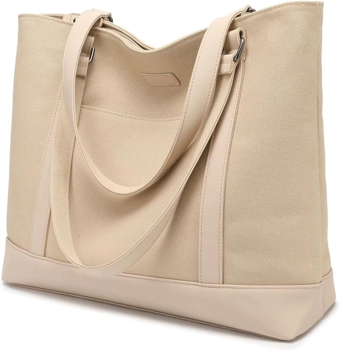 Large Tote Bags for Women 15.6 Inch Laptop Bag Lightweight Canvas Professional Work Briefcase